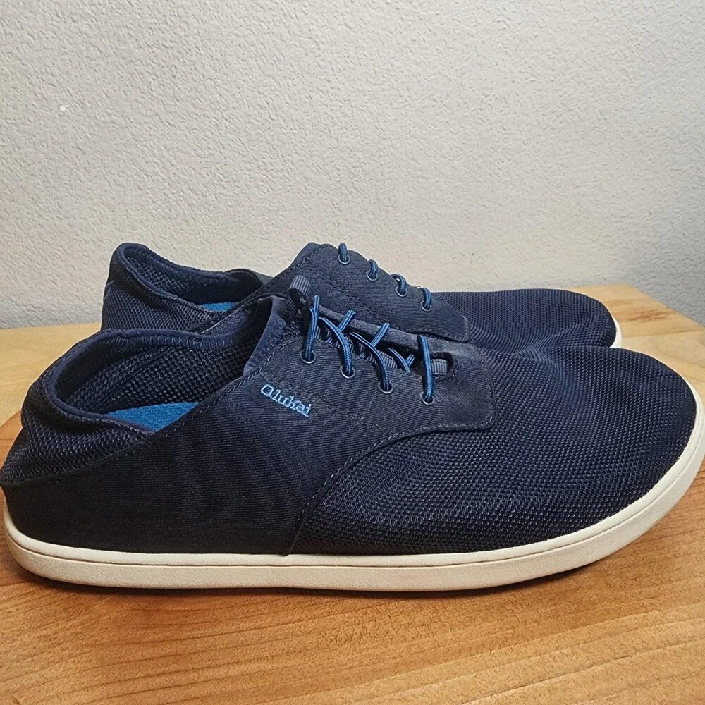 OluKai Nohea Moku Shoes Mens Size 9.5 Blue Slip On Lightweight Casual Sneakers